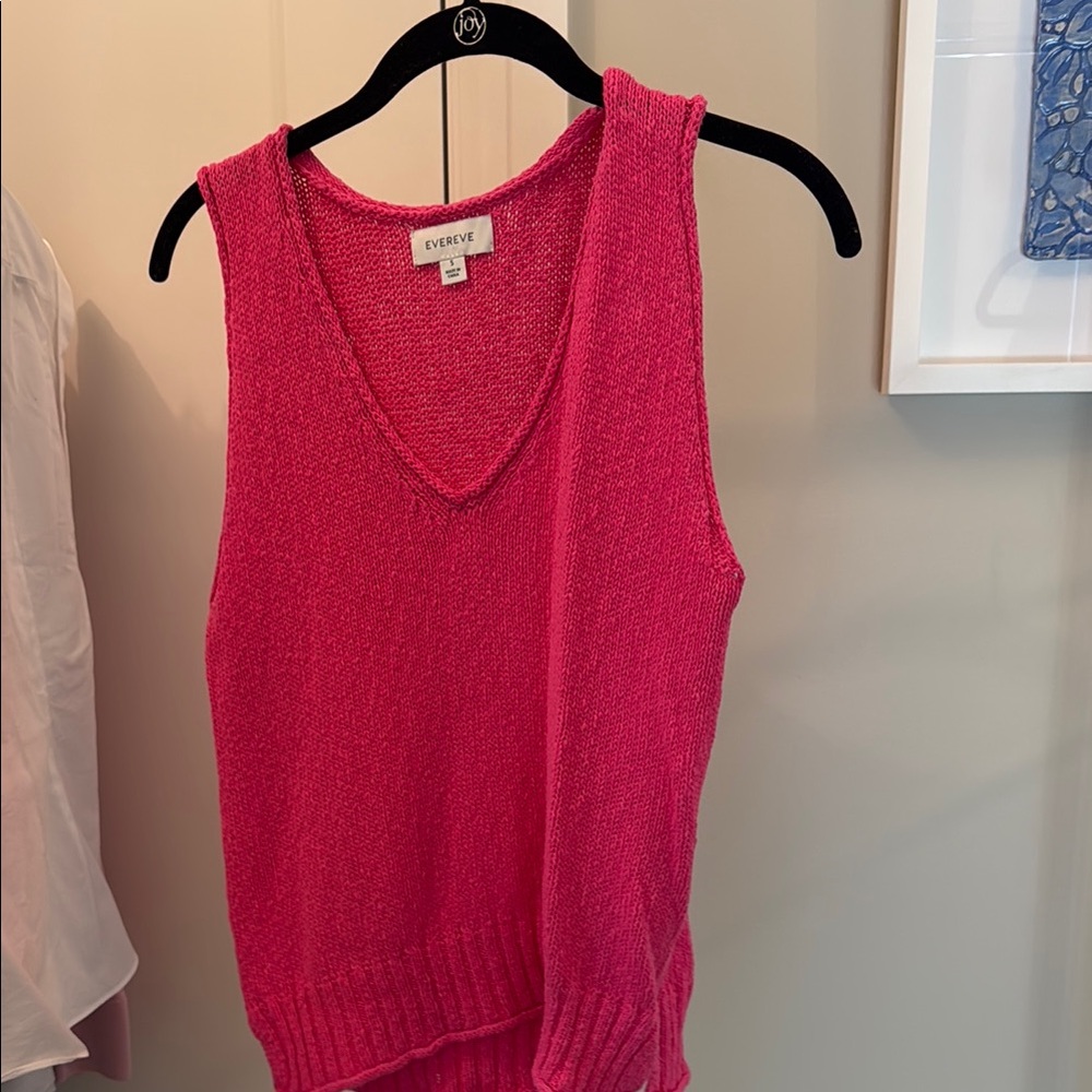Evereve Pink Knit Sleeveless Top